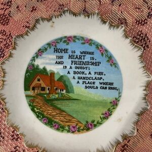Decorative Plate with Cottage Scene